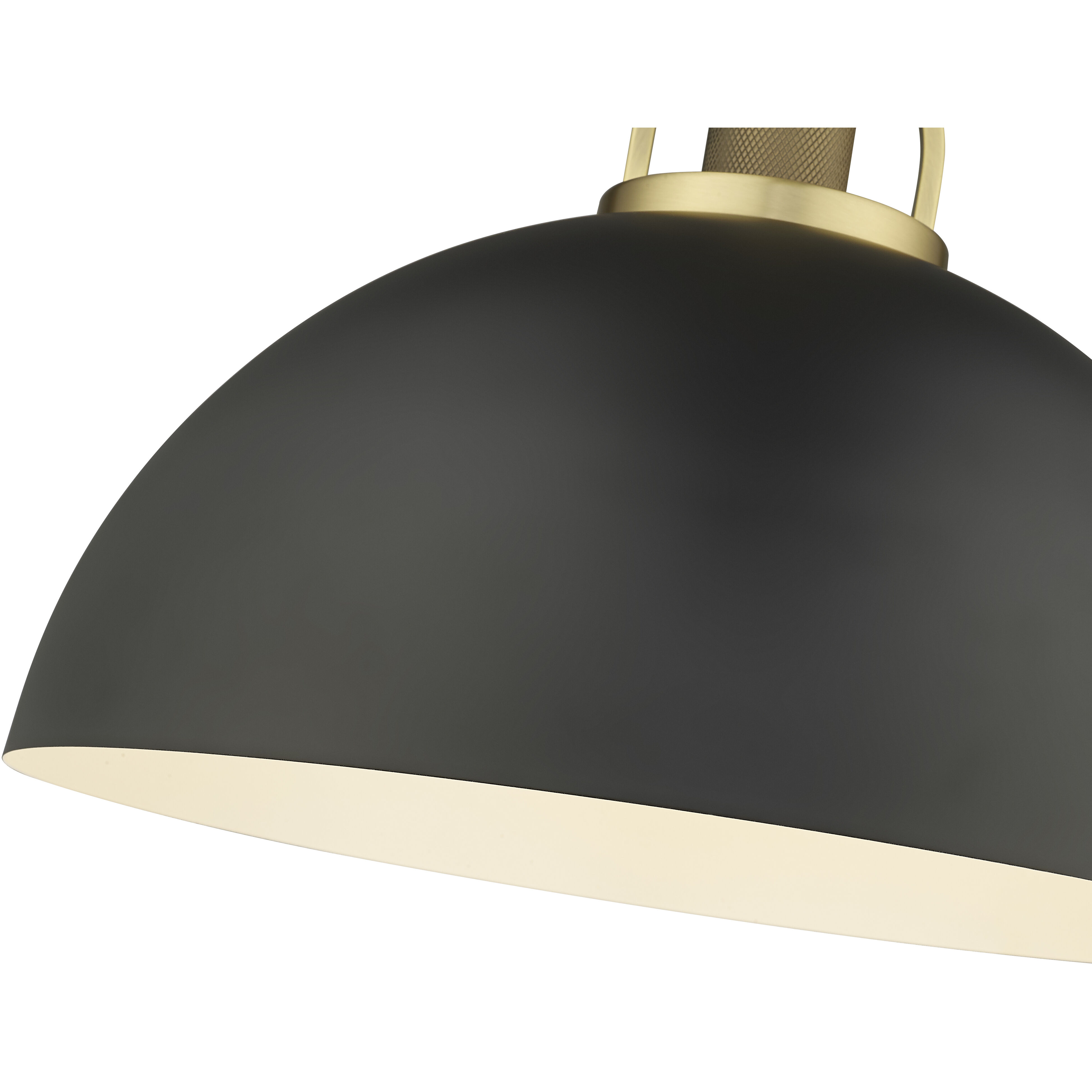 Artistan 1 Light 17.75 inch Vintage Brass/Matte Black Pendant Ceiling Light